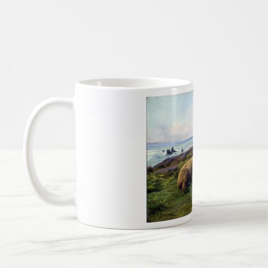 Rosa Bonheur Schafe am Meer Kaffeetasse (Links)