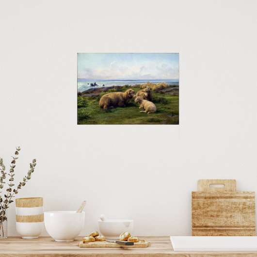 Rosa Bonheur Sheep am Meer Poster (Küche)