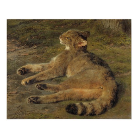 Rosa Bonheur Wild cat 1850 Poster (Vorderseite)