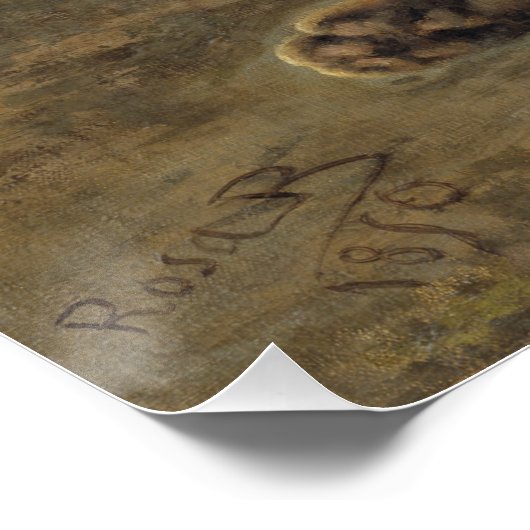 Rosa Bonheur Wild cat 1850 Poster (Ecke)