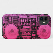 Rosa boombox Case-Mate iPhone hülle (Rückseite (Horizontal))