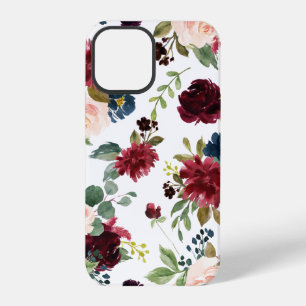 Rosa Bordeaux Blumen Elegant Schön iPhone 12 Pro Hülle