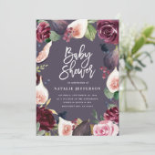 Rosa, Bordeaux, + Feigenfarbenfloral und Skript (Stehend Vorderseite)