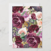 Rosa, Bordeaux, + Feigenfarbenfloral und Skript (Rückseite)