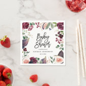 Rosa, Bordeaux, + Feigenfarbenfloral und Skript Serviette (Beispiel)