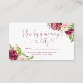 Rosa Bordeaux, wie groß der Bauch der Mama ist Begleitkarte (Vorderseite)