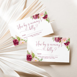 Rosa Bordeaux, wie groß der Bauch der Mama ist Begleitkarte