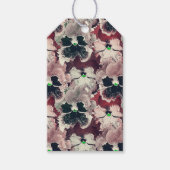 Rosa, bordeauxfarbene Blume Geschenkanhänger (Vorderseite)