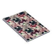Rosa, bordeauxfarbene Blume Notebook Notizblock (Rechte Seite)