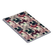 Rosa, bordeauxfarbene Blume Notizblock (Rechte Seite)