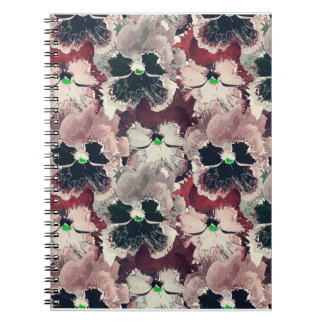 Rosa, bordeauxfarbene Blume Notizblock