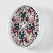 Rosa, bordeauxfarbene Blume Uhr (Winkel)