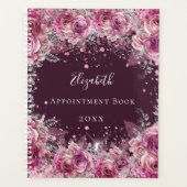 Rosa bordeauxfarbener Glitzer Planer (Vorderseite)