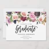 Rosa bordeauxfarbenes Foto Absolventen Glückwünsch (Vorderseite)