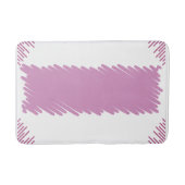 Rosa Border Bath Mat mit mittlerem Strickdesign Badematte (Vorderseite)