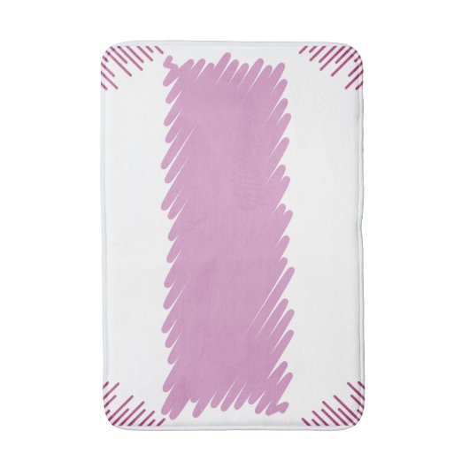 Rosa Border Bath Mat mit mittlerem Strickdesign Badematte (Vorderseite Vertikal)