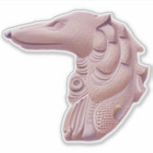 Rosa Borzoi Profil Die Ausschneiden Borzoi Sticker (Vorderseite)