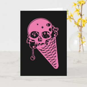 Rosa böse Eiscreme-Kone-Karte Karte