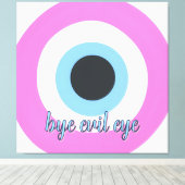 rosa böser Blick anpassbare Leinwandkunst 🧿 Leinwanddruck (Insitu (Holzboden))