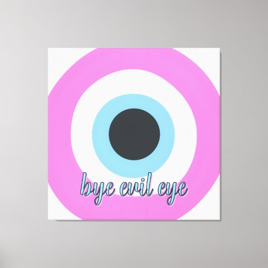 rosa böser Blick anpassbare Leinwandkunst 🧿 Leinwanddruck (Vorderseite)
