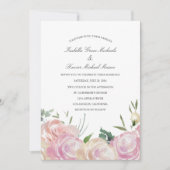 Rosa Botanisch| Einladung zur Hochzeit (Vorderseite)