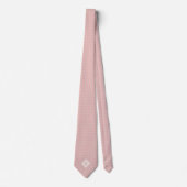 Rosa Botanisch Inspiriert Monogramm Krawatte (Vorderseite)