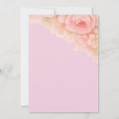 Rosa botanische Hochzeitseinladung Einladung (Rückseite)