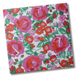 Rosa Botanische Rose Blumenmuster Fliese<br><div class="desc">Fügen Sie ein Monogramm oder Ihren Namen hinzu, um es personalisierter zu machen! Dieses lebhafte Blumenbild prägt wunderbar das Wesen der modernen Kunst und zeichnet sich durch eine dynamische Skizze aus Rosa und rote Rosen mit subtilen, aber auch auffälligen grünen Akzenten aus. Die Farbpalette präsentiert die kräftigen Rosa- und Rottöne,...</div>