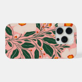 Rosa Botanischer Blumen-Handyhülle iPhone Hülle (Rückseite (Horizontal))