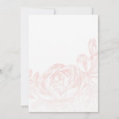 Rosa Botanischer Brunch und Bubbly Brautparty Einladung (Rückseite)