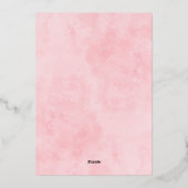Rosa Botanisches Brautparty Folieneinladung (Rückseite)