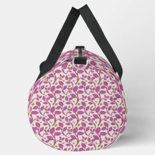 Rosa botanisches Rebenmuster Elegantes Blumenbla Duffle Bag