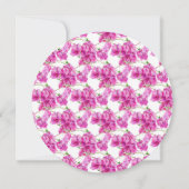 Rosa Bougainvillea rettete das neue Datum Hochzeit Save The Date (Rückseite)