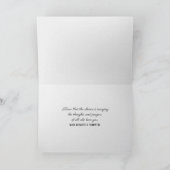 Rosa Bouquet auf dem Driftwood-Beileid Karte (Innenseite)