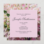 Rosa Bouquet Brautparty Einladung zur Charkohle Gr (Vorne/Hinten)