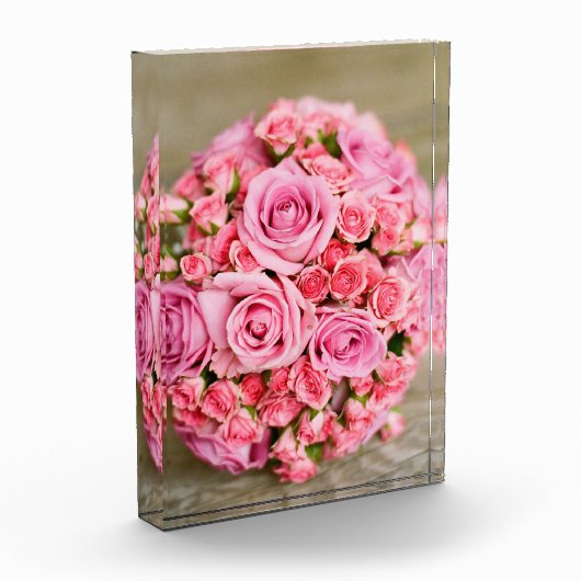 Rosa Bouquet der Blume Fotoblock (Links)