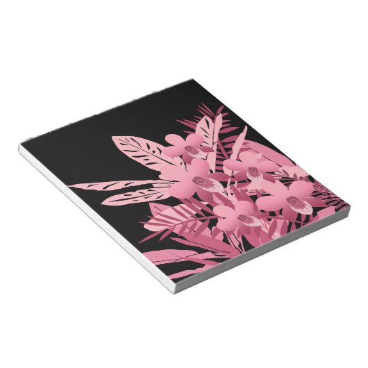 Rosa Bouquet tropisch Notizblock (angewinkelt)