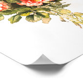 Rosa Bouquet Vintag Poster (Ecke)
