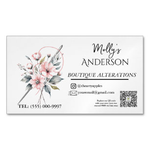 Rosa Boutique Nähen und Veränderungen Magnetische Visitenkarte