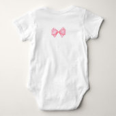 Rosa Bow Baby Strampler (Rückseite)
