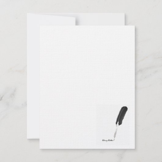 Rosa Bow Babydusche Einladung (Rückseite)