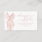 Rosa Bow Babydusche Minimalistische Windelwanne Begleitkarte (Vorderseite)