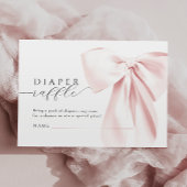 Rosa Bow Babydusche Windelwanne Begleitkarte