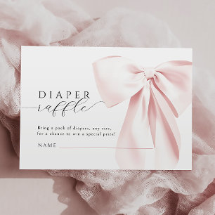 Rosa Bow Babydusche Windelwanne Begleitkarte