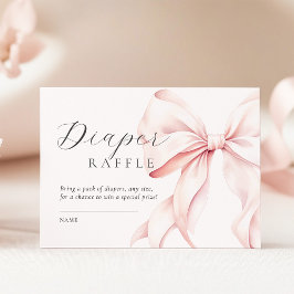 Rosa Bow Babydusche Windelwanne Begleitkarte