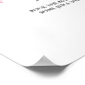 Rosa Bow Bachelorette Mimosa Bar Table Sign Poster (Ecke)