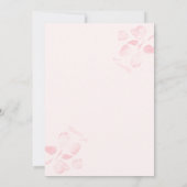 Rosa Bow Brunch und Bubbly Brautparty Einladung (Rückseite)