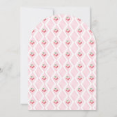 Rosa Bow Cherry Baby Dusche Einladung (Rückseite)