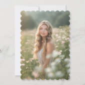 Rosa Bow Coquette Blütenblätter Brautparty Einladung (Rückseite)