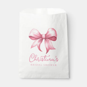 Rosa Bow Coquette Brautparty Geschenktütchen